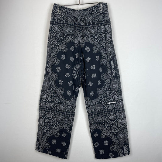 【中古品】【メンズ】 SUPREME シュプリーム 26SS REFLECTIVE BANDANA TRACK PANT 20026年春夏 リフレクティブ バンダナ トラック パンツ ボトムス 149-260811-sa-14-tei サイズ：L カラー：ブラック 万代Net店