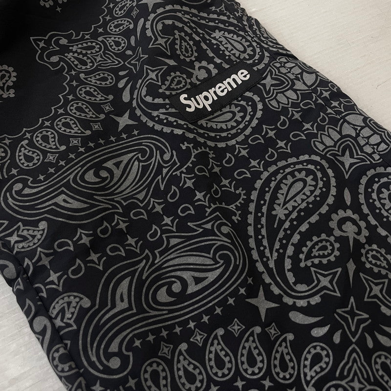 【中古品】【メンズ】 SUPREME シュプリーム 26SS REFLECTIVE BANDANA TRACK PANT 20026年春夏 リフレクティブ バンダナ トラック パンツ ボトムス 149-260811-sa-14-tei サイズ：L カラー：ブラック 万代Net店