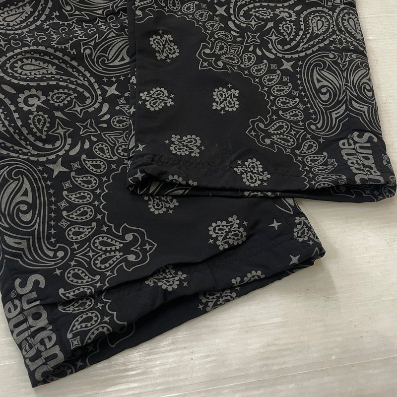 【中古品】【メンズ】 SUPREME シュプリーム 26SS REFLECTIVE BANDANA TRACK PANT 20026年春夏 リフレクティブ バンダナ トラック パンツ ボトムス 149-260811-sa-14-tei サイズ：L カラー：ブラック 万代Net店