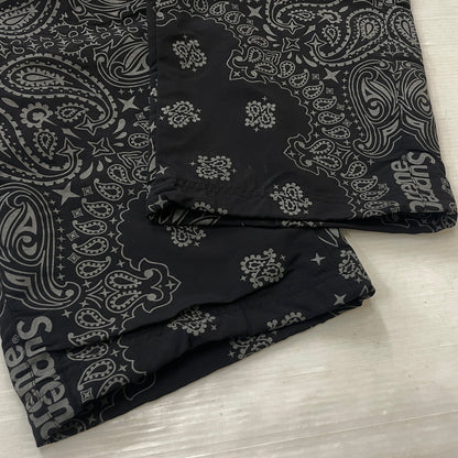 【中古品】【メンズ】 SUPREME シュプリーム 26SS REFLECTIVE BANDANA TRACK PANT 20026年春夏 リフレクティブ バンダナ トラック パンツ ボトムス 149-260811-sa-14-tei サイズ：L カラー：ブラック 万代Net店