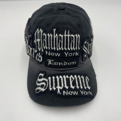 【中古品】【メンズ】 SUPREME シュプリーム 26SS CITY PATCHES 6－PANEL ”BLACK” CAP 26春夏 シティー パッチ 6 パネル ブラック キャップ 帽子 185-260811-sa-15-tei サイズ：58 カラー：ブラック系 万代Net店