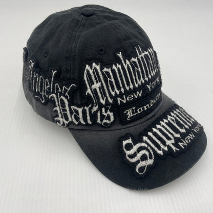 【中古品】【メンズ】 SUPREME シュプリーム 26SS CITY PATCHES 6－PANEL ”BLACK” CAP 26春夏 シティー パッチ 6 パネル ブラック キャップ 帽子 185-260811-sa-15-tei サイズ：58 カラー：ブラック系 万代Net店