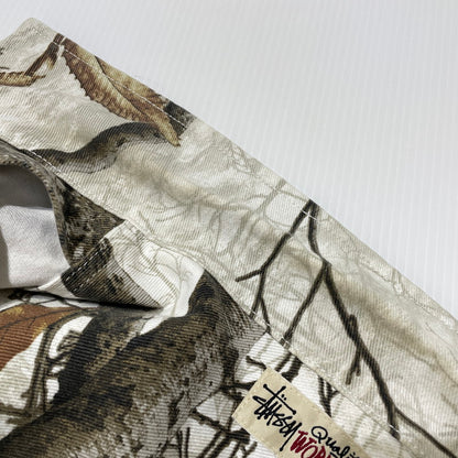 【中古品】【メンズ】 STUSSY ステューシー ZIP WORK JACKET "REALTREE EDGE" 115683P ジップ ワークジャケット リアルツリーエッジ ライトアウター 142-260811-yo-10-tei サイズ：M カラー：ホワイト 万代Net店