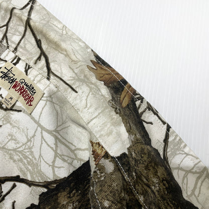 【中古品】【メンズ】 STUSSY ステューシー ZIP WORK JACKET "REALTREE EDGE" 115683P ジップ ワークジャケット リアルツリーエッジ ライトアウター 142-260811-yo-10-tei サイズ：M カラー：ホワイト 万代Net店