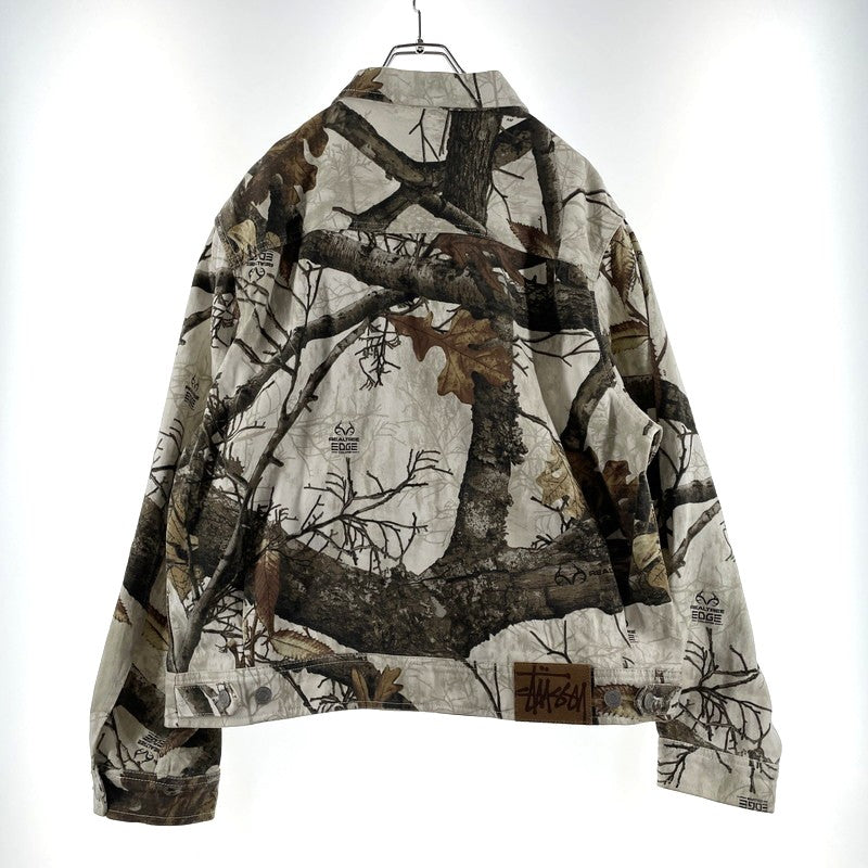 【中古品】【メンズ】 STUSSY ステューシー ZIP WORK JACKET "REALTREE EDGE" 115683P ジップ ワークジャケット リアルツリーエッジ ライトアウター 142-260811-yo-10-tei サイズ：M カラー：ホワイト 万代Net店