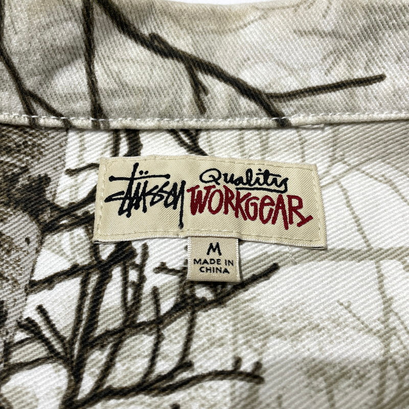 【中古品】【メンズ】 STUSSY ステューシー ZIP WORK JACKET "REALTREE EDGE" 115683P ジップ ワークジャケット リアルツリーエッジ ライトアウター 142-260811-yo-10-tei サイズ：M カラー：ホワイト 万代Net店