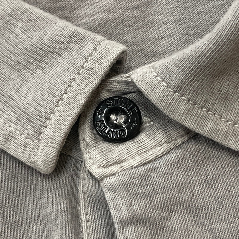 【中古品】【メンズ】 STONE ISLAND ストーン アイランド L/S POLO SHIRT ロングスリーブ ポロシャツ 長袖 トップス 141-260811-sa-05-tei サイズ：XXL カラー：グレー 万代Net店