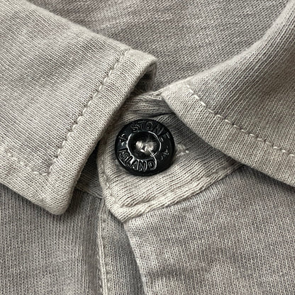 【中古品】【メンズ】 STONE ISLAND ストーン アイランド L/S POLO SHIRT ロングスリーブ ポロシャツ 長袖 トップス 141-260811-sa-05-tei サイズ：XXL カラー：グレー 万代Net店