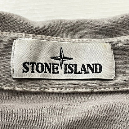 【中古品】【メンズ】 STONE ISLAND ストーン アイランド L/S POLO SHIRT ロングスリーブ ポロシャツ 長袖 トップス 141-260811-sa-05-tei サイズ：XXL カラー：グレー 万代Net店