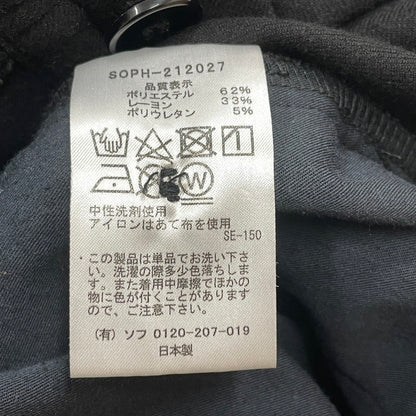 【中古品】【メンズ】 SOPHNET. ソフネット 1TUCK EASY PANTS SOPH-212027 ワンタック イージー パンツ ボトムス 153-260811-sa-12-tei サイズ：XL カラー：ブラック 万代Net店