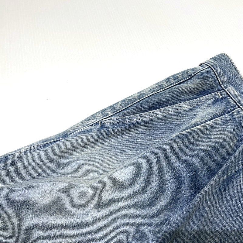 【中古品】【メンズ】 GRAPHPAPER グラフペーパー SELVAGE DENIM TWO TUCK PANTS GU221-40241 セルビッチ デニム ツータック パンツ ボトムス 151-260811-yo-12-tei サイズ：3 カラー：インディゴ 万代Net店