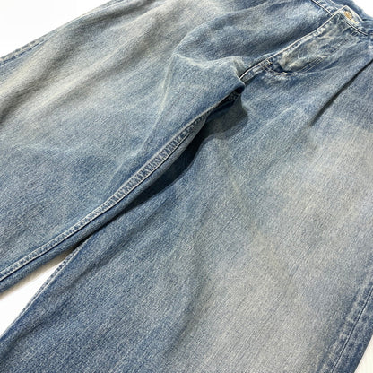 【中古品】【メンズ】 GRAPHPAPER グラフペーパー SELVAGE DENIM TWO TUCK PANTS GU221-40241 セルビッチ デニム ツータック パンツ ボトムス 151-260811-yo-12-tei サイズ：3 カラー：インディゴ 万代Net店