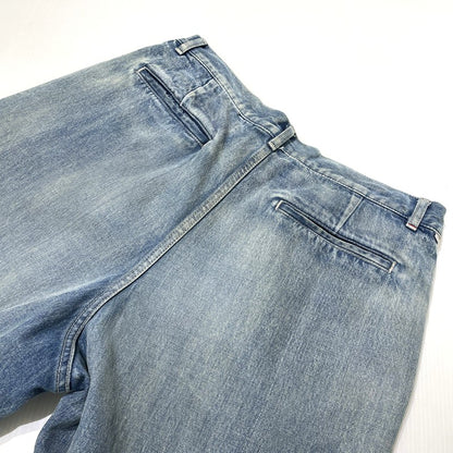 【中古品】【メンズ】 GRAPHPAPER グラフペーパー SELVAGE DENIM TWO TUCK PANTS GU221-40241 セルビッチ デニム ツータック パンツ ボトムス 151-260811-yo-12-tei サイズ：3 カラー：インディゴ 万代Net店