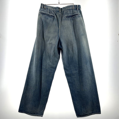 【中古品】【メンズ】 GRAPHPAPER グラフペーパー SELVAGE DENIM TWO TUCK PANTS GU221-40241 セルビッチ デニム ツータック パンツ ボトムス 151-260811-yo-12-tei サイズ：3 カラー：インディゴ 万代Net店