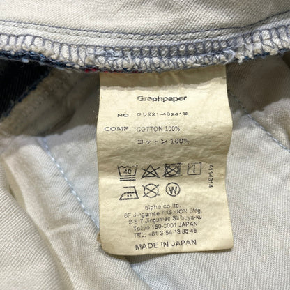 【中古品】【メンズ】 GRAPHPAPER グラフペーパー SELVAGE DENIM TWO TUCK PANTS GU221-40241 セルビッチ デニム ツータック パンツ ボトムス 151-260811-yo-12-tei サイズ：3 カラー：インディゴ 万代Net店