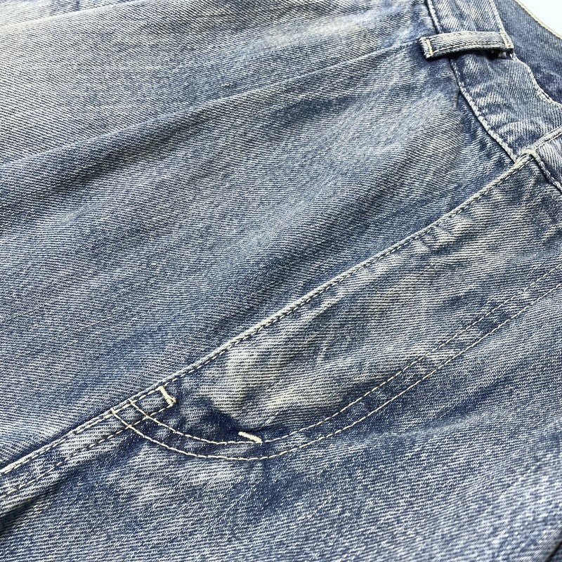 【中古品】【メンズ】 GRAPHPAPER グラフペーパー SELVAGE DENIM TWO TUCK PANTS GU221-40241 セルビッチ デニム ツータック パンツ ボトムス 151-260811-yo-12-tei サイズ：3 カラー：インディゴ 万代Net店