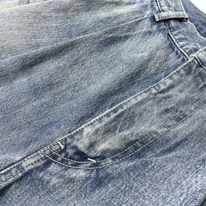 【中古品】【メンズ】 GRAPHPAPER グラフペーパー SELVAGE DENIM TWO TUCK PANTS GU221-40241 セルビッチ デニム ツータック パンツ ボトムス 151-260811-yo-12-tei サイズ：3 カラー：インディゴ 万代Net店
