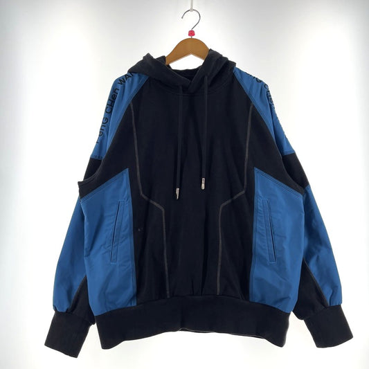 【中古品】【メンズ】 FENG CHEN WANG フェン・チェン・ワン DOCKING HOODIE FF10HOO402 ドッキング フーディ 長袖 トップス パーカー 141-260811-yo-08-tei サイズ：S カラー：ブラック×ブルー 万代Net店