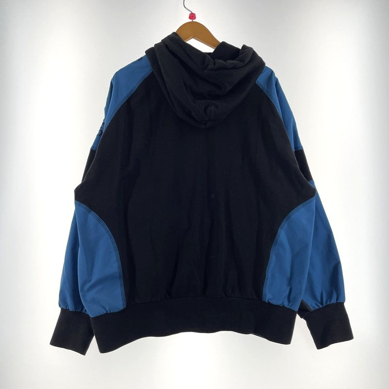 【中古品】【メンズ】 FENG CHEN WANG フェン・チェン・ワン DOCKING HOODIE FF10HOO402 ドッキング フーディ 長袖 トップス パーカー 141-260811-yo-08-tei サイズ：S カラー：ブラック×ブルー 万代Net店