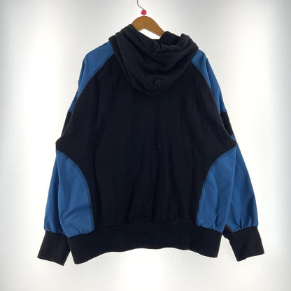 【中古品】【メンズ】 FENG CHEN WANG フェン・チェン・ワン DOCKING HOODIE FF10HOO402 ドッキング フーディ 長袖 トップス パーカー 141-260811-yo-08-tei サイズ：S カラー：ブラック×ブルー 万代Net店
