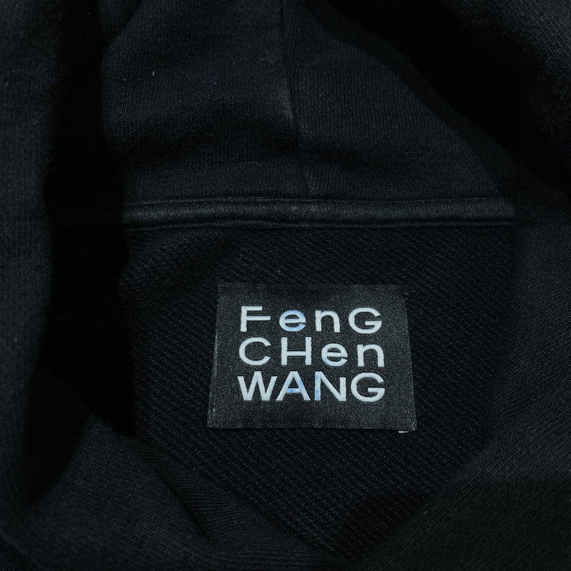 【中古品】【メンズ】 FENG CHEN WANG フェン・チェン・ワン DOCKING HOODIE FF10HOO402 ドッキング フーディ 長袖 トップス パーカー 141-260811-yo-08-tei サイズ：S カラー：ブラック×ブルー 万代Net店