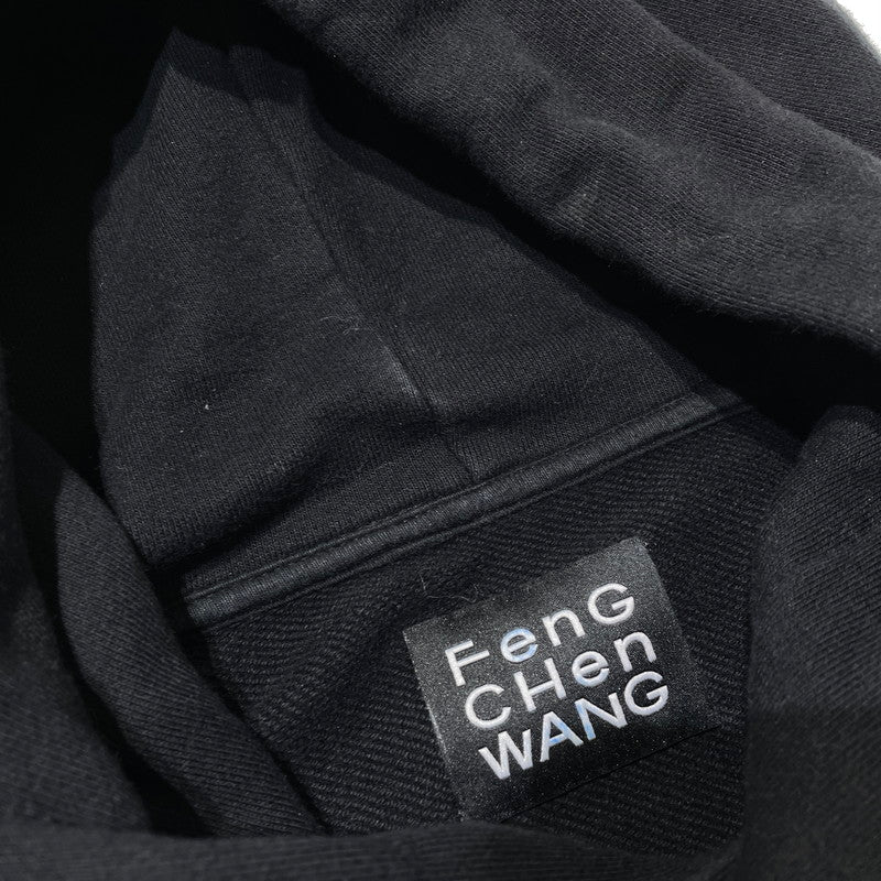 【中古品】【メンズ】 FENG CHEN WANG フェン・チェン・ワン DOCKING HOODIE FF10HOO402 ドッキング フーディ 長袖 トップス パーカー 141-260811-yo-08-tei サイズ：S カラー：ブラック×ブルー 万代Net店