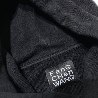 【中古品】【メンズ】 FENG CHEN WANG フェン・チェン・ワン DOCKING HOODIE FF10HOO402 ドッキング フーディ 長袖 トップス パーカー 141-260811-yo-08-tei サイズ：S カラー：ブラック×ブルー 万代Net店