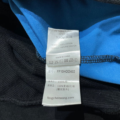 【中古品】【メンズ】 FENG CHEN WANG フェン・チェン・ワン DOCKING HOODIE FF10HOO402 ドッキング フーディ 長袖 トップス パーカー 141-260811-yo-08-tei サイズ：S カラー：ブラック×ブルー 万代Net店