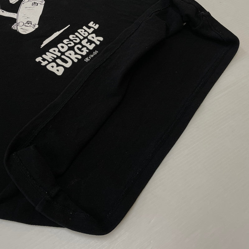 【中古品】【メンズ】 FAT エフエーティー × Sb エスビー スケートボードジャーナル × Fos フォズ IMPOSSIBLE BURGER SWEAT TEE F32120-CT08-AB インポッシブル バーガー スウェット Tシャツ トップス 142-260826-ss-07-teih サイズ：SKINNY カラー：ブラック 万代Net店