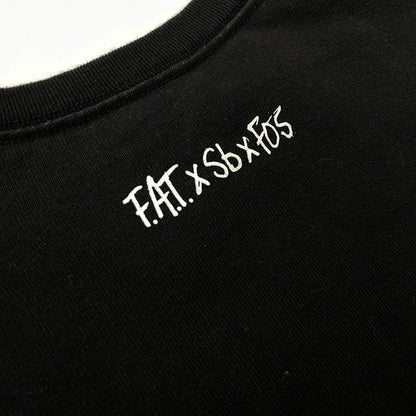 【中古品】【メンズ】 FAT エフエーティー × Sb エスビー スケートボードジャーナル × Fos フォズ IMPOSSIBLE BURGER SWEAT TEE F32120-CT08-AB インポッシブル バーガー スウェット Tシャツ トップス 142-260826-ss-07-teih サイズ：SKINNY カラー：ブラック 万代Net店