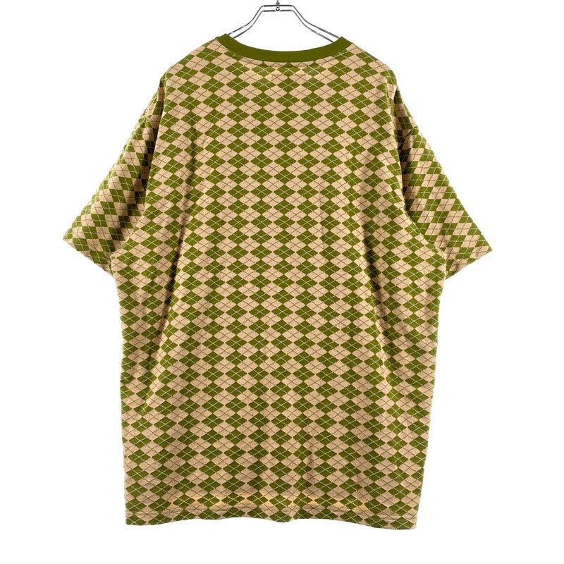 【中古品】【メンズ】 SUPREME シュプリーム 25SS DIAMOND JACQUARD S/S TOP ダイアモンド ジャガード ショートスリーブ Tシャツ 半袖 トップス 149-260811-yo-01-tei サイズ：XL カラー：グリーン 万代Net店