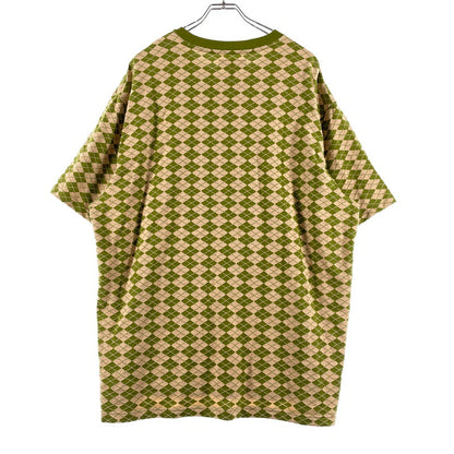【中古品】【メンズ】 SUPREME シュプリーム 25SS DIAMOND JACQUARD S/S TOP ダイアモンド ジャガード ショートスリーブ Tシャツ 半袖 トップス 149-260811-yo-01-tei サイズ：XL カラー：グリーン 万代Net店