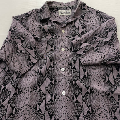 【中古品】【メンズ】 WACKO MARIA ワコ マリア HAWAIIAN SHIRT S/S "PYTHON" ハワイアン シャツ ショートスリーブ 半袖 トップス 140-260811-sa-06-tei サイズ：M カラー：パープル 万代Net店