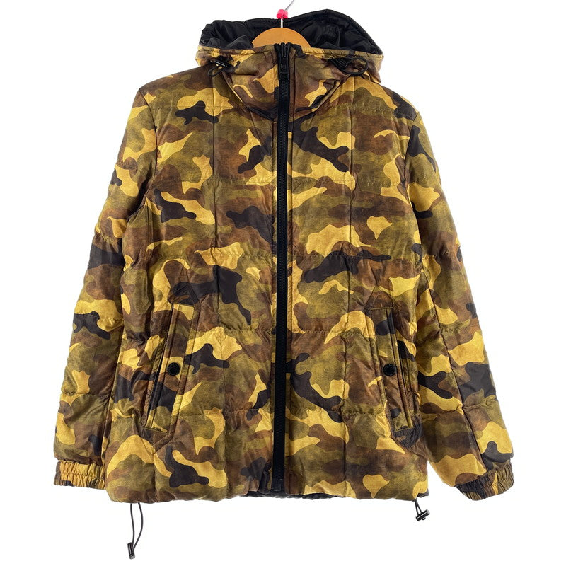 【中古品】【メンズ】 BLACK LABEL CRESTBRIDGE ブラックレーベル・クレストブリッジ REVERSIBLE DOWN JACKET 51F13-212-46 リバーシブル ダウンジャケット アウター 141-260811-yo-09-tei サイズ：M カラー：ブラック/カモ 万代Net店