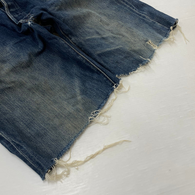 【中古品】【メンズ】 Levi’s リーバイス 90's 501XX 復刻 HALF DENIM PANTS COT OFF 90年代 ハーフデニムパンツ カットオフ ボトムス ジーンズ ボタン裏刻印555 156-260817-ss-14-tei サイズ：36 カラー：インディゴ 万代Net店