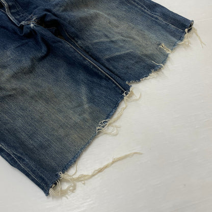 【中古品】【メンズ】 Levi’s リーバイス 90's 501XX 復刻 HALF DENIM PANTS COT OFF 90年代 ハーフデニムパンツ カットオフ ボトムス ジーンズ ボタン裏刻印555 156-260817-ss-14-tei サイズ：36 カラー：インディゴ 万代Net店