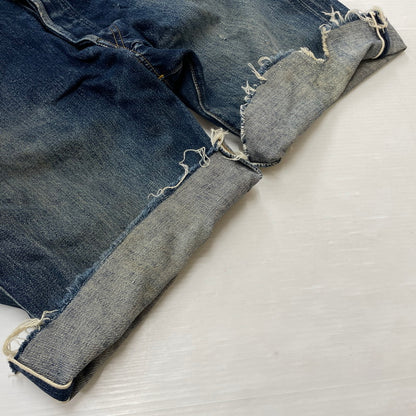 【中古品】【メンズ】 Levi’s リーバイス 90's 501XX 復刻 HALF DENIM PANTS COT OFF 90年代 ハーフデニムパンツ カットオフ ボトムス ジーンズ ボタン裏刻印555 156-260817-ss-14-tei サイズ：36 カラー：インディゴ 万代Net店