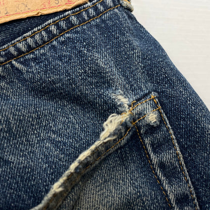 【中古品】【メンズ】 Levi’s リーバイス 90's 501XX 復刻 HALF DENIM PANTS COT OFF 90年代 ハーフデニムパンツ カットオフ ボトムス ジーンズ ボタン裏刻印555 156-260817-ss-14-tei サイズ：36 カラー：インディゴ 万代Net店