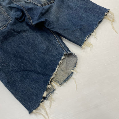 【中古品】【メンズ】 Levi’s リーバイス 90's 501XX 復刻 HALF DENIM PANTS COT OFF 90年代 ハーフデニムパンツ カットオフ ボトムス ジーンズ ボタン裏刻印555 156-260817-ss-14-tei サイズ：36 カラー：インディゴ 万代Net店