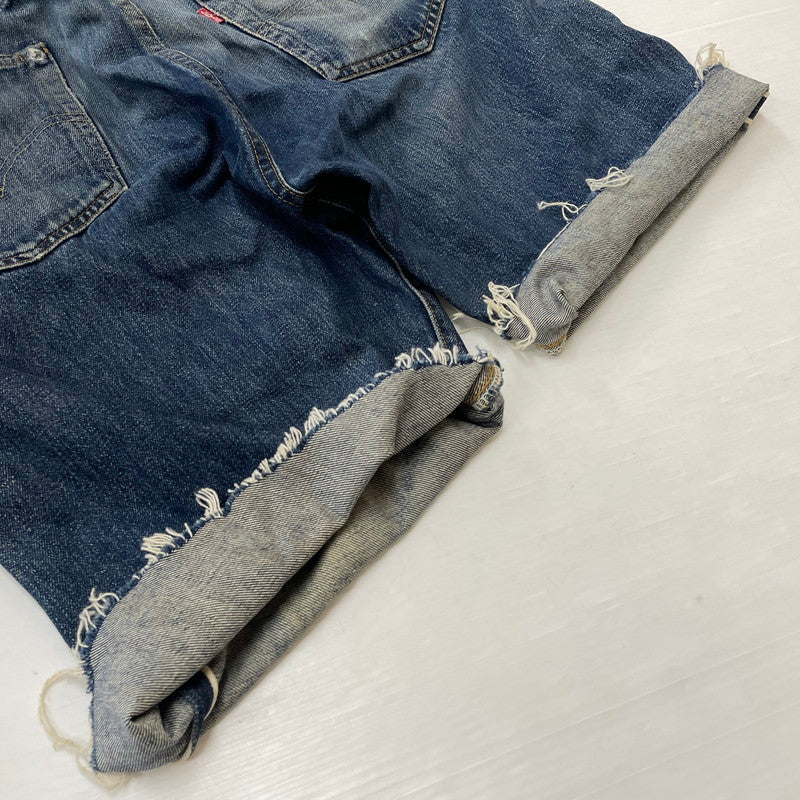 【中古品】【メンズ】 Levi’s リーバイス 90's 501XX 復刻 HALF DENIM PANTS COT OFF 90年代 ハーフデニムパンツ カットオフ ボトムス ジーンズ ボタン裏刻印555 156-260817-ss-14-tei サイズ：36 カラー：インディゴ 万代Net店