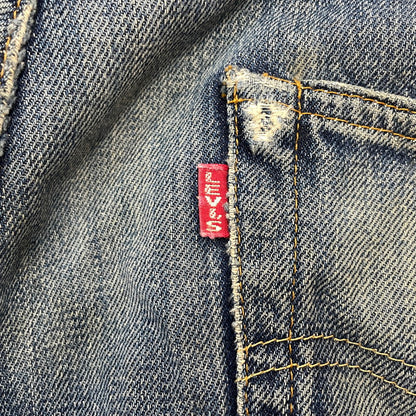 【中古品】【メンズ】 Levi’s リーバイス 90's 501XX 復刻 HALF DENIM PANTS COT OFF 90年代 ハーフデニムパンツ カットオフ ボトムス ジーンズ ボタン裏刻印555 156-260817-ss-14-tei サイズ：36 カラー：インディゴ 万代Net店