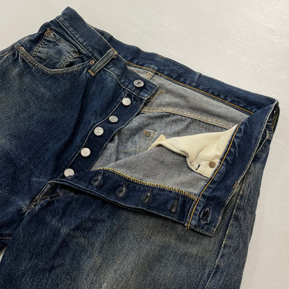 【中古品】【メンズ】 Levi’s リーバイス 90's 501XX 復刻 HALF DENIM PANTS COT OFF 90年代 ハーフデニムパンツ カットオフ ボトムス ジーンズ ボタン裏刻印555 156-260817-ss-14-tei サイズ：36 カラー：インディゴ 万代Net店