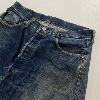【中古品】【メンズ】 Levi’s リーバイス 90's 501XX 復刻 HALF DENIM PANTS COT OFF 90年代 ハーフデニムパンツ カットオフ ボトムス ジーンズ ボタン裏刻印555 156-260817-ss-14-tei サイズ：36 カラー：インディゴ 万代Net店