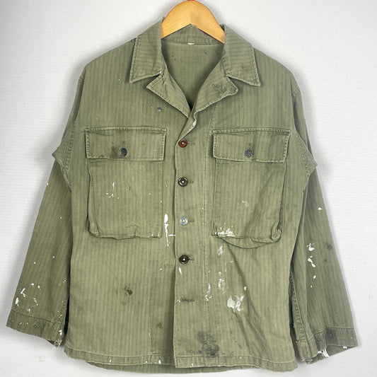 【現状渡し品】【メンズ】 U.S. ARMY アメリカ軍 40's VINTAGE M-43 HBT JACKET 40年代 ヴィンテージ ヘリンボーンツイル ジャケット アウター 145-260811-sa-04-tei サイズ：不明 カラー：カーキ 万代Net店