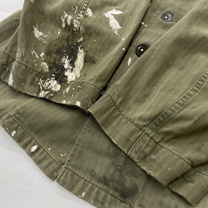 【現状渡し品】【メンズ】 U.S. ARMY アメリカ軍 40's VINTAGE M-43 HBT JACKET 40年代 ヴィンテージ ヘリンボーンツイル ジャケット アウター 145-260811-sa-04-tei サイズ：不明 カラー：カーキ 万代Net店