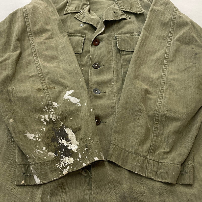【現状渡し品】【メンズ】 U.S. ARMY アメリカ軍 40's VINTAGE M-43 HBT JACKET 40年代 ヴィンテージ ヘリンボーンツイル ジャケット アウター 145-260811-sa-04-tei サイズ：不明 カラー：カーキ 万代Net店