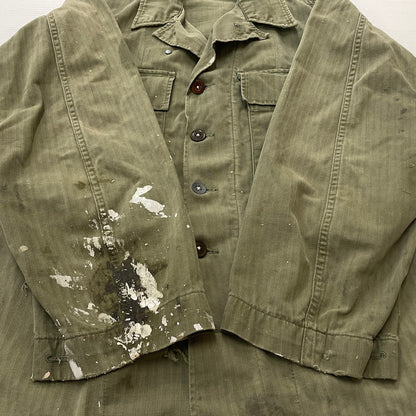 【現状渡し品】【メンズ】 U.S. ARMY アメリカ軍 40's VINTAGE M-43 HBT JACKET 40年代 ヴィンテージ ヘリンボーンツイル ジャケット アウター 145-260811-sa-04-tei サイズ：不明 カラー：カーキ 万代Net店