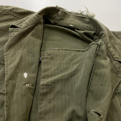 【現状渡し品】【メンズ】 U.S. ARMY アメリカ軍 40's VINTAGE M-43 HBT JACKET 40年代 ヴィンテージ ヘリンボーンツイル ジャケット アウター 145-260811-sa-04-tei サイズ：不明 カラー：カーキ 万代Net店