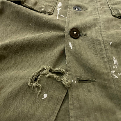 【現状渡し品】【メンズ】 U.S. ARMY アメリカ軍 40's VINTAGE M-43 HBT JACKET 40年代 ヴィンテージ ヘリンボーンツイル ジャケット アウター 145-260811-sa-04-tei サイズ：不明 カラー：カーキ 万代Net店