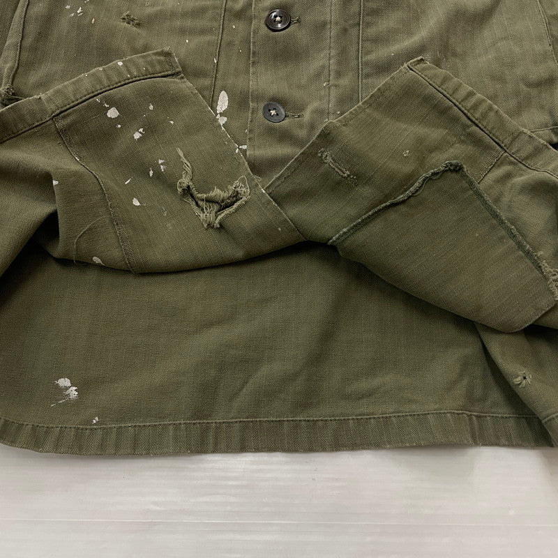 【現状渡し品】【メンズ】 U.S. ARMY アメリカ軍 40's VINTAGE M-43 HBT JACKET 40年代 ヴィンテージ ヘリンボーンツイル ジャケット アウター 145-260811-sa-04-tei サイズ：不明 カラー：カーキ 万代Net店